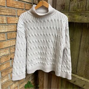 Cozy Cable Knit Sweater - Cream